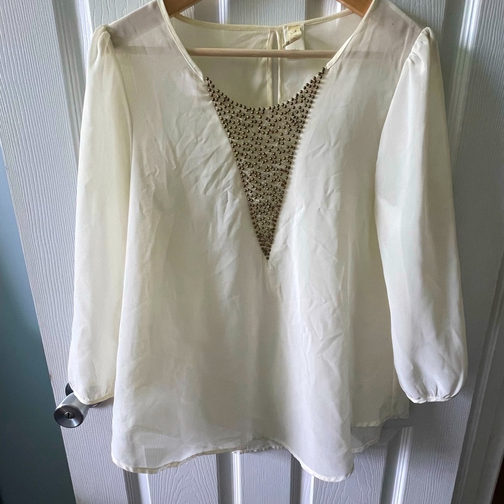 Lizard thicket blouse cream gold